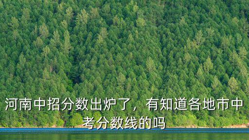 河南中招分數(shù)出爐了，有知道各地市中考分數(shù)線的嗎