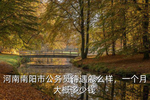 河南南陽市公務員待遇怎么樣，一個月大概多少錢