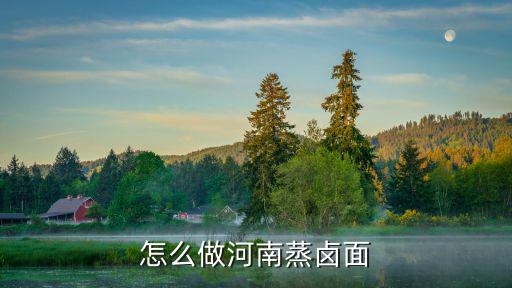 怎么做河南蒸鹵面