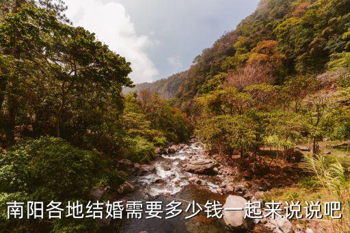南陽各地結婚需要多少錢一起來說說吧