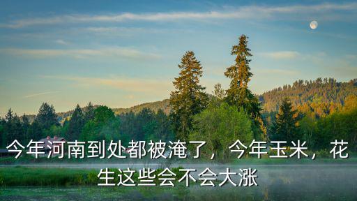 今年河南到處都被淹了，今年玉米，花生這些會不會大漲