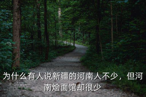 為什么有人說新疆的河南人不少，但河南燴面館卻很少