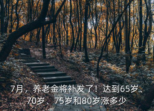 7月，養老金將補發了！達到65歲、70歲、75歲和80歲漲多少