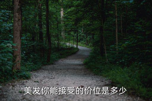 美發你能接受的價位是多少