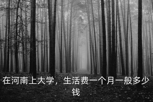 在河南上大學(xué)，生活費(fèi)一個(gè)月一般多少錢