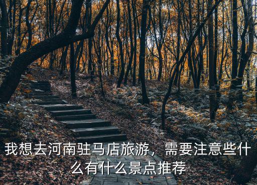我想去河南駐馬店旅游，需要注意些什么有什么景點推薦