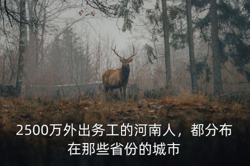 2500萬(wàn)外出務(wù)工的河南人，都分布在那些省份的城市