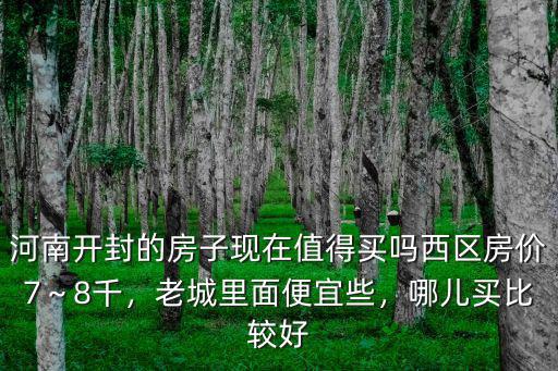 河南開封的房子現(xiàn)在值得買嗎西區(qū)房價7～8千，老城里面便宜些，哪兒買比較好