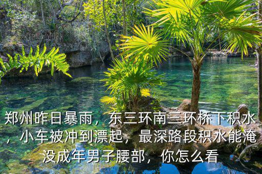 鄭州昨日暴雨，東三環(huán)南三環(huán)橋下積水，小車被沖到漂起，最深路段積水能淹沒成年男子腰部，你怎么看