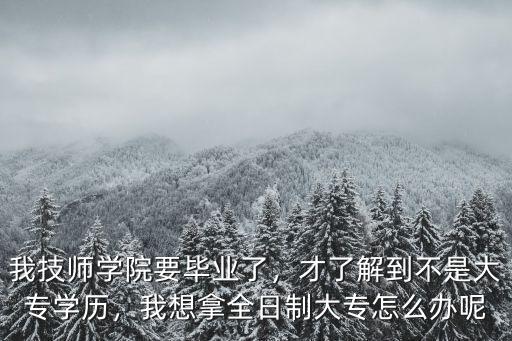 河南怎么辦全日制大專學歷,才了解到不是大專學歷