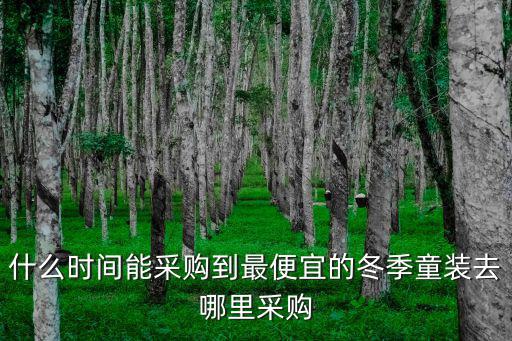 什么時間能采購到最便宜的冬季童裝去哪里采購