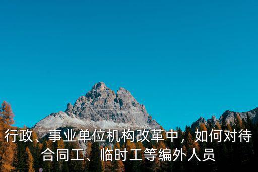 河南省事業單位機構改革編外人員怎么安排,事業單位機構改革中