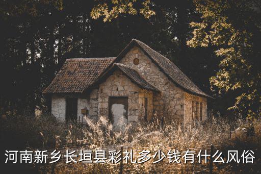 河南新鄉長垣縣彩禮多少錢有什么風俗