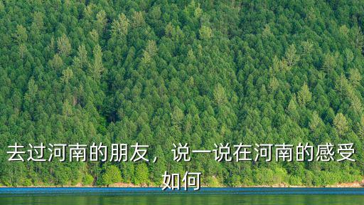 去過河南的朋友，說一說在河南的感受如何