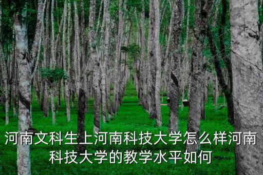 河南文科生上河南科技大學(xué)怎么樣河南科技大學(xué)的教學(xué)水平如何