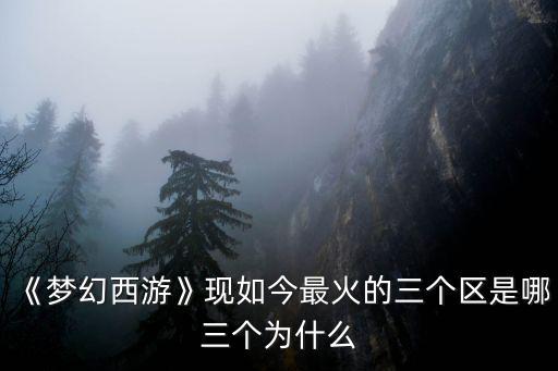《夢幻西游》現(xiàn)如今最火的三個區(qū)是哪三個為什么