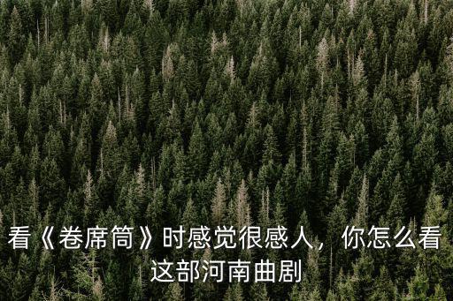 看《卷席筒》時感覺很感人，你怎么看這部河南曲劇