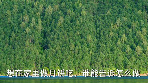 想在家里做月餅吃，誰能告訴怎么做