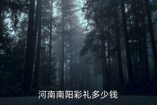 河南南陽彩禮多少錢
