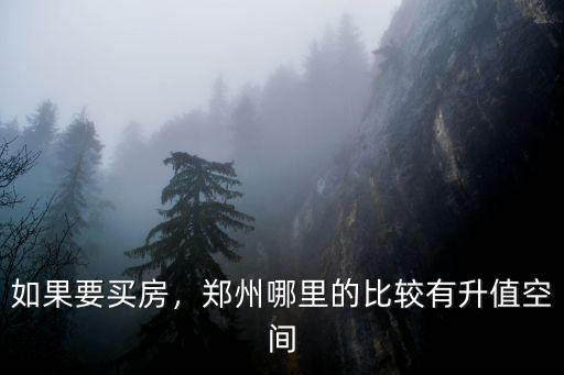 如果要買房，鄭州哪里的比較有升值空間