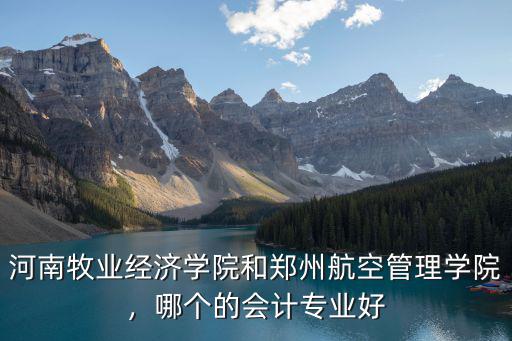 河南牧業(yè)經(jīng)濟學(xué)院和鄭州航空管理學(xué)院，哪個的會計專業(yè)好