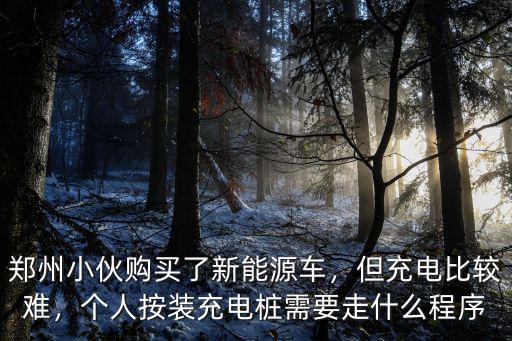 鄭州買新能源車怎么充電,鄭州小伙購買了新能源車