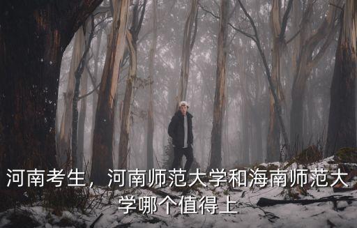 河南考生，河南師范大學(xué)和海南師范大學(xué)哪個(gè)值得上
