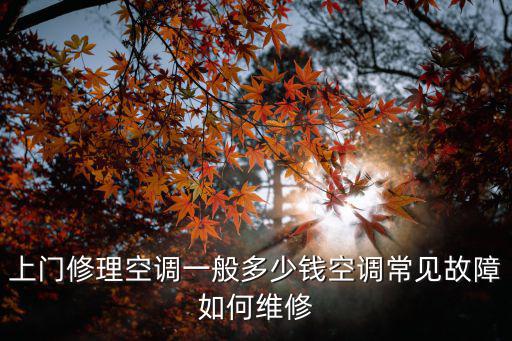 安陽上門修空調的費用是多少,上門修理空調一般多少錢