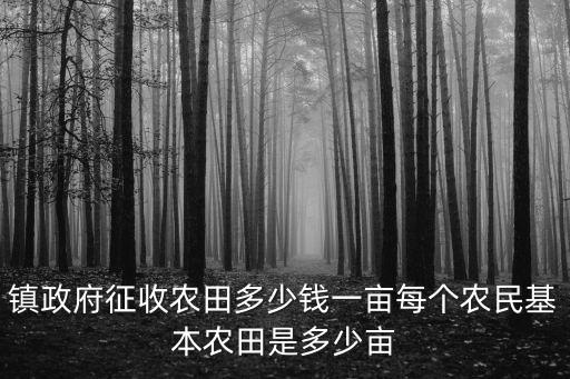 焦作農(nóng)田受災(zāi)補(bǔ)貼是多少錢一畝,鎮(zhèn)政府征收農(nóng)田多少錢一畝