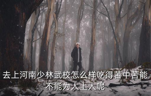 去上河南少林武校怎么樣吃得苦中苦能不能為人上人呢