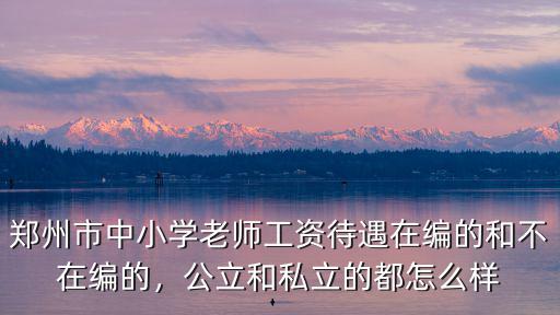 鄭州市中小學老師工資待遇在編的和不在編的，公立和私立的都怎么樣