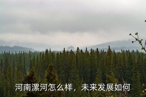 河南漯河怎么樣，未來發(fā)展如何