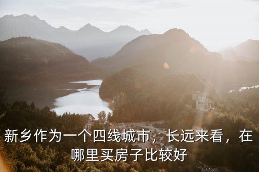 新鄉作為一個四線城市，長遠來看，在哪里買房子比較好
