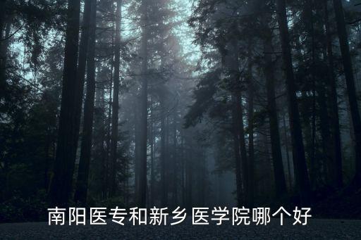 南陽醫專和新鄉醫學院哪個好