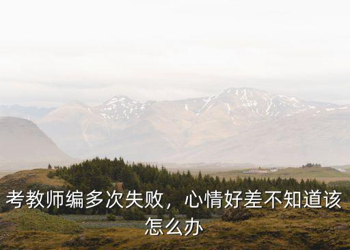 鄭州考編失敗怎么辦,考教師編多次失敗