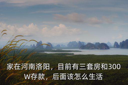 家在河南洛陽，目前有三套房和300W存款，后面該怎么生活