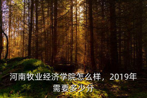 河南牧業經濟學院怎么樣，2019年需要多少分