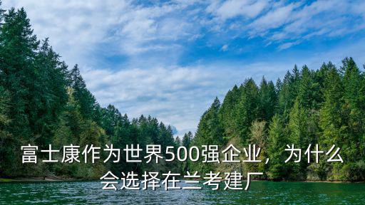 富士康作為世界500強企業，為什么會選擇在蘭考建廠