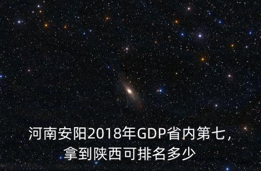 河南安陽2018年GDP省內第七，拿到陜西可排名多少