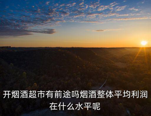 開煙酒超市有前途嗎煙酒整體平均利潤在什么水平呢