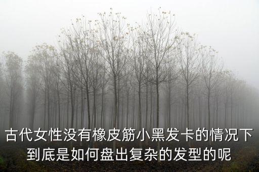 古代女性沒有橡皮筋小黑發卡的情況下到底是如何盤出復雜的發型的呢