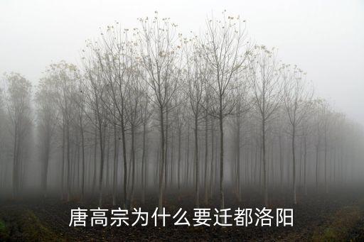 唐高宗為什么要遷都洛陽