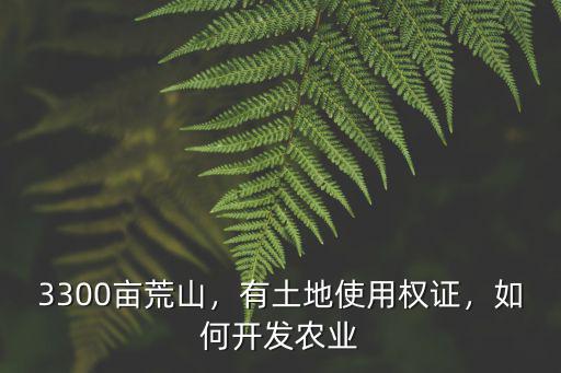 河南荒山荒地有多少畝,3300畝荒山