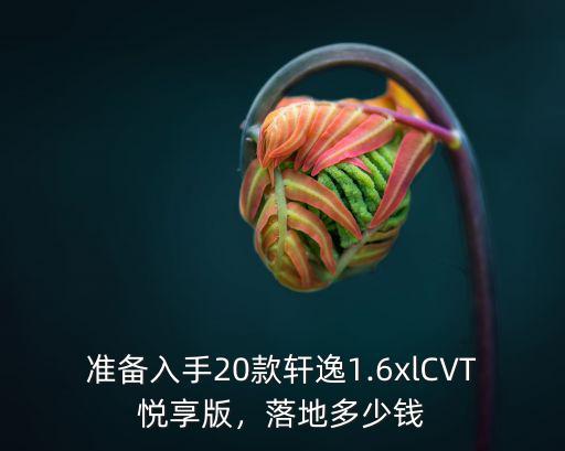 準備入手20款軒逸1.6xlCVT悅享版，落地多少錢