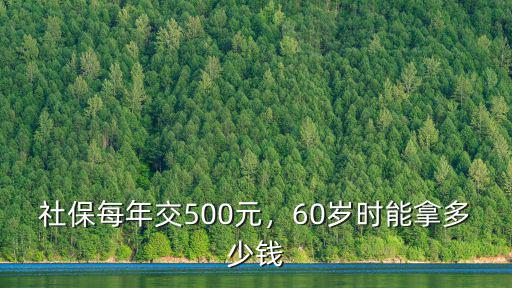 鄭州社保每月交500 退休拿多少錢,社保每年交500元