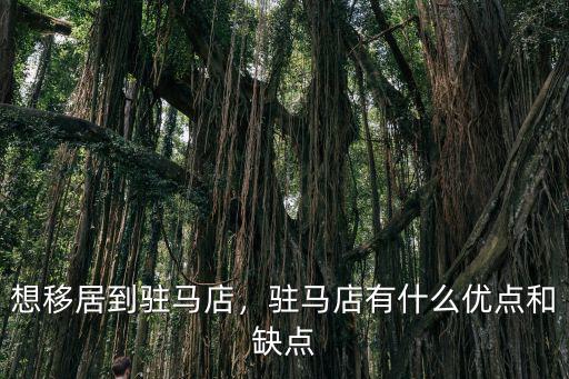 想移居到駐馬店，駐馬店有什么優點和缺點