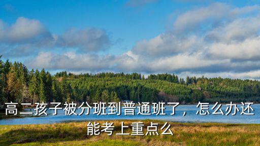 高二孩子被分班到普通班了，怎么辦還能考上重點么