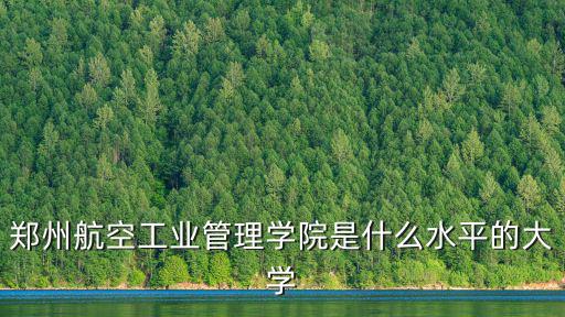 鄭州航空工業管理學院是什么水平的大學