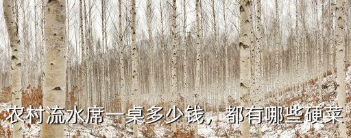 農村流水席一桌多少錢，都有哪些硬菜