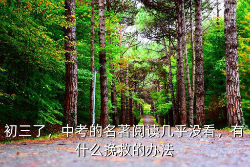 河南中考名著閱讀測評怎么做,中考的名著閱讀幾乎沒看